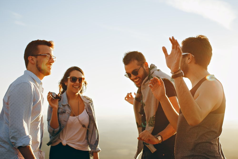 A group of people having fun.
